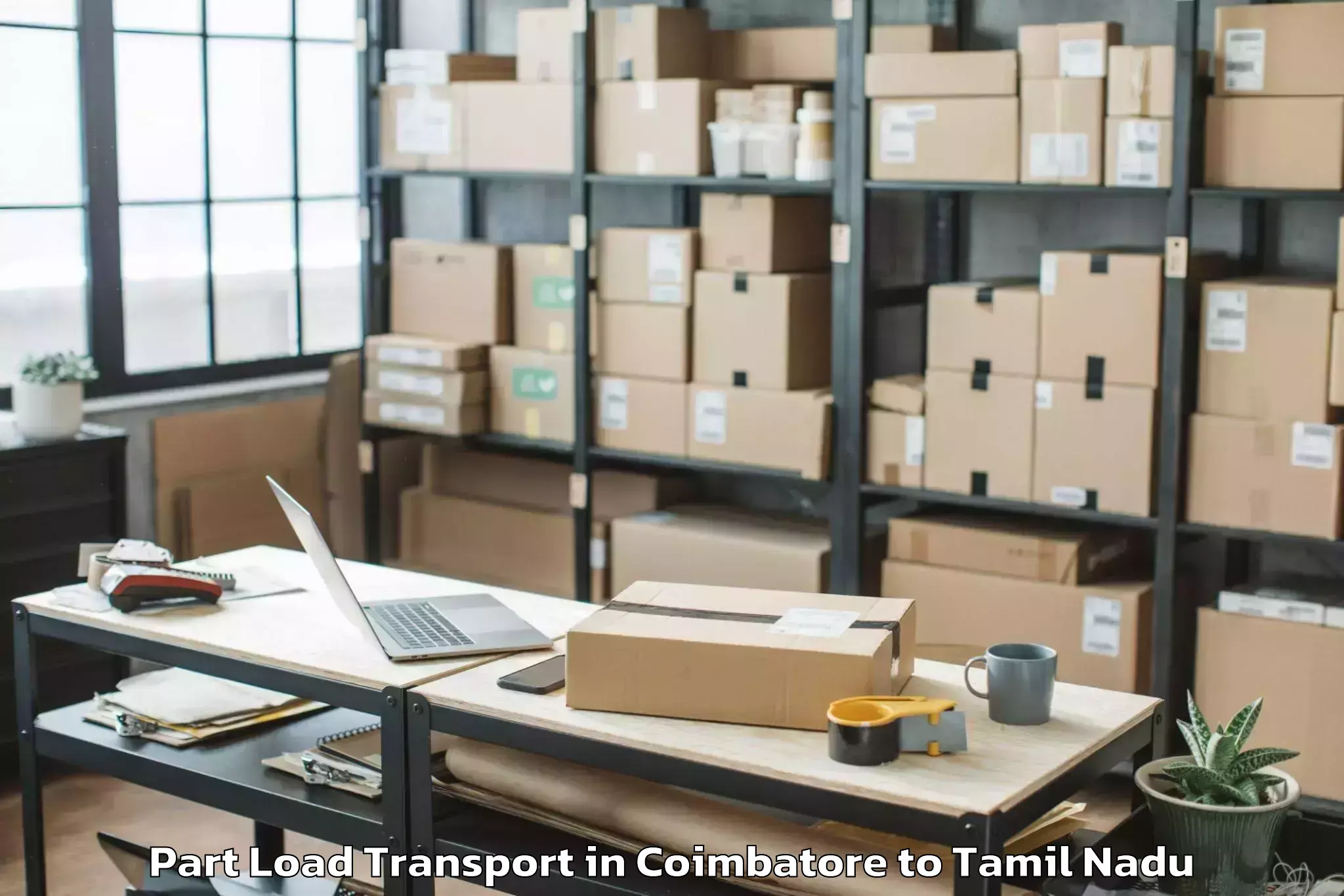 Professional Coimbatore to Usilampatti Part Load Transport